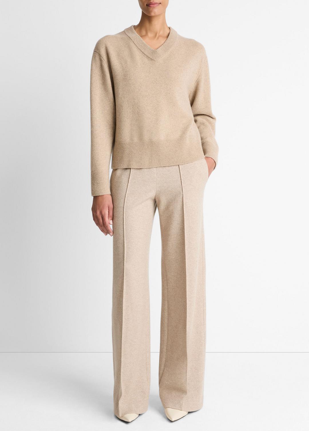 VINCE Wool-Cashmere V-Neck Sweater in V-Neck