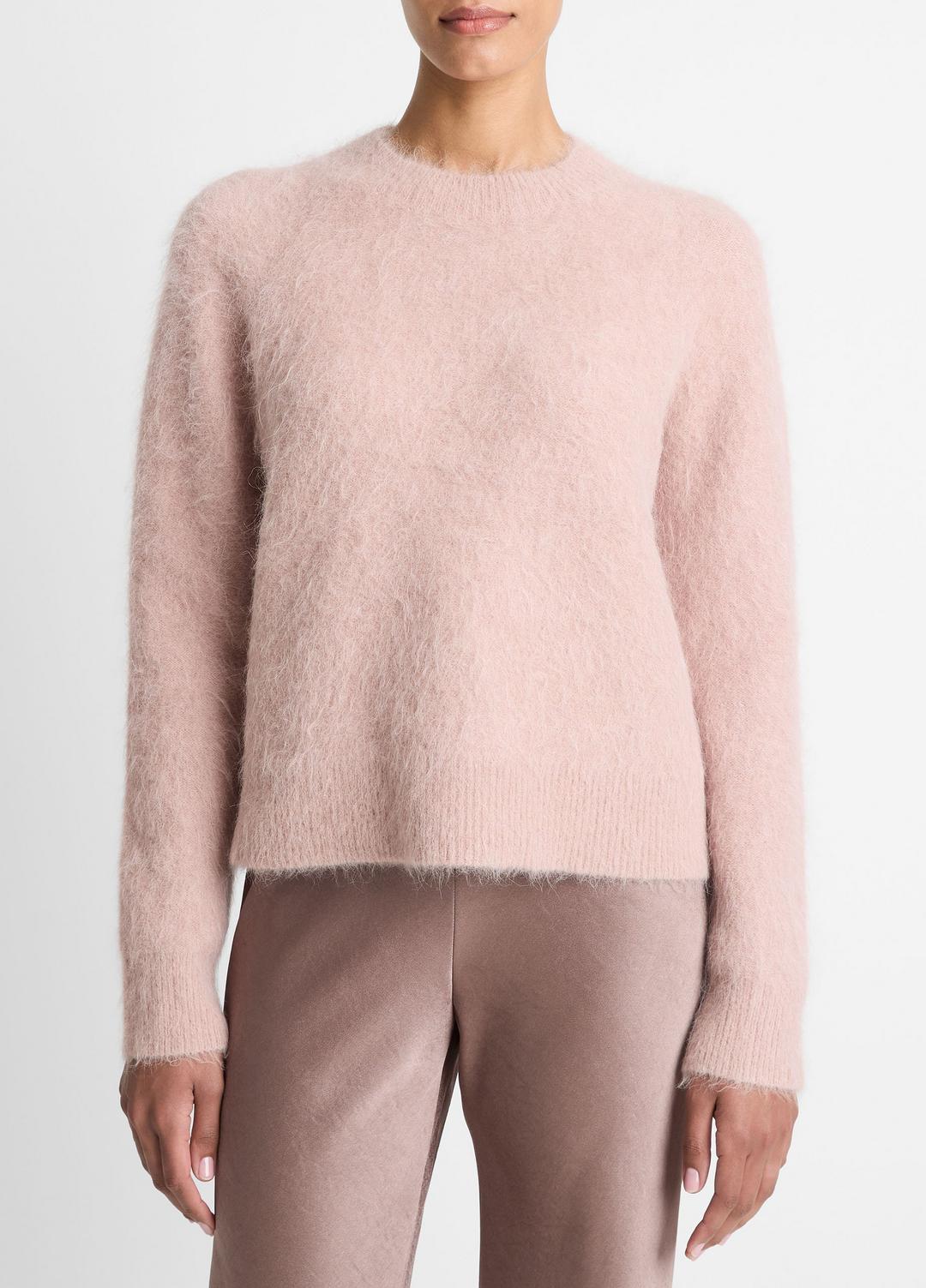 VINCE Brushed Alpaca-Blend Crew Neck Sweater in Crew Neck