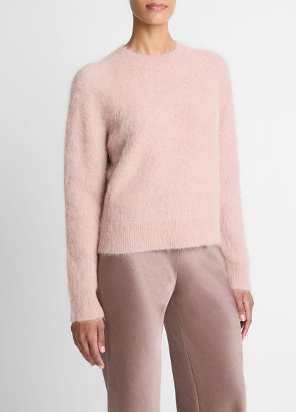 VINCE Brushed Alpaca-Blend Crew Neck Sweater in Crew Neck