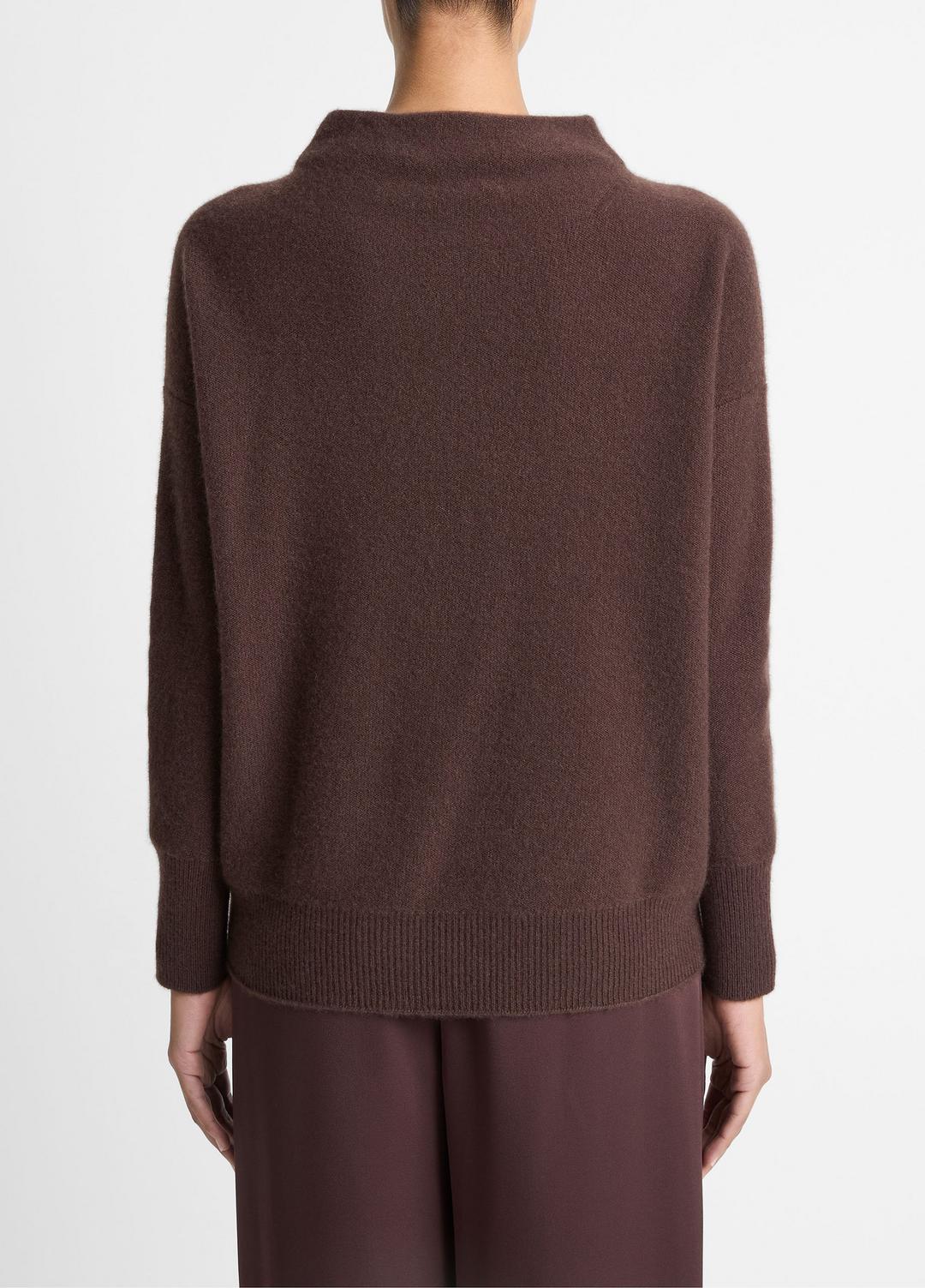 VINCE Plush Cashmere Funnel-Neck Sweater in Turtleneck
