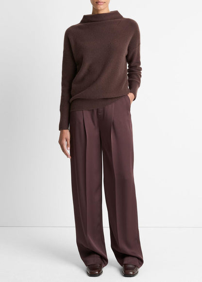 VINCE Plush Cashmere Funnel-Neck Sweater in Turtleneck