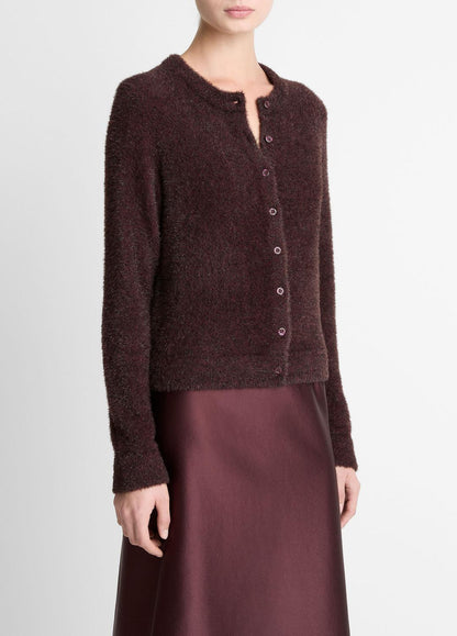 VINCE Metallic Eyelash Cardigan in Cardigans