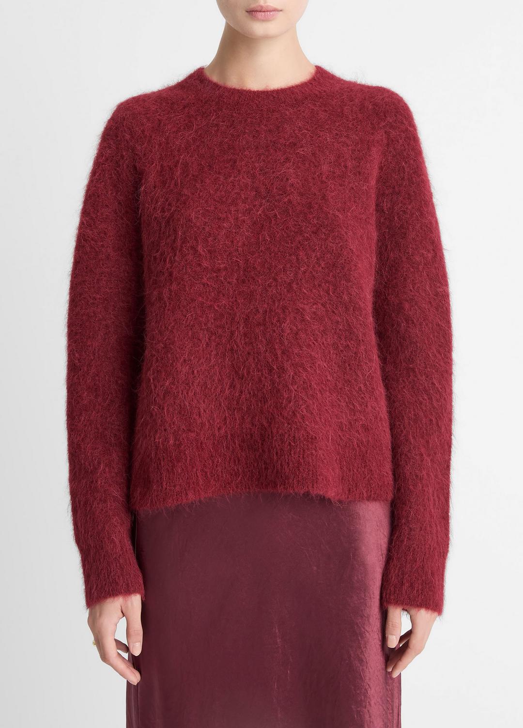 VINCE Brushed Alpaca-Blend Crew Neck Sweater in Crew Neck