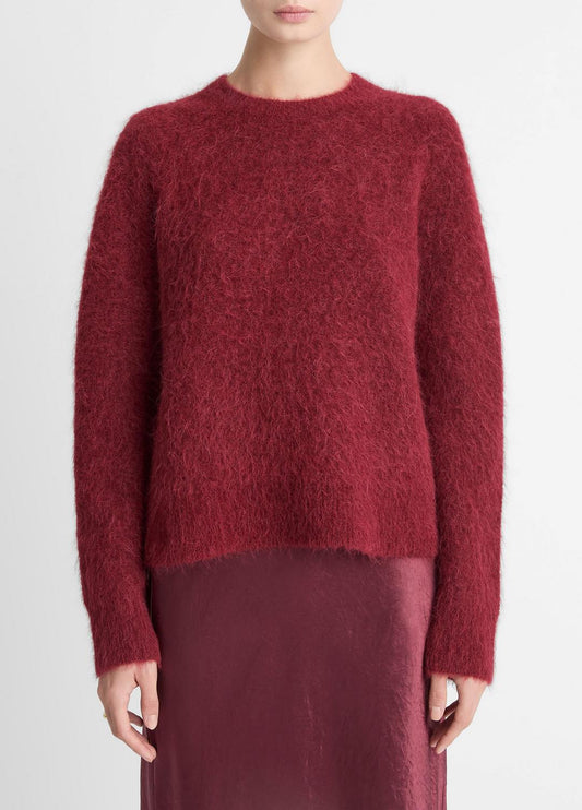 VINCE Brushed Alpaca-Blend Crew Neck Sweater in Crew Neck