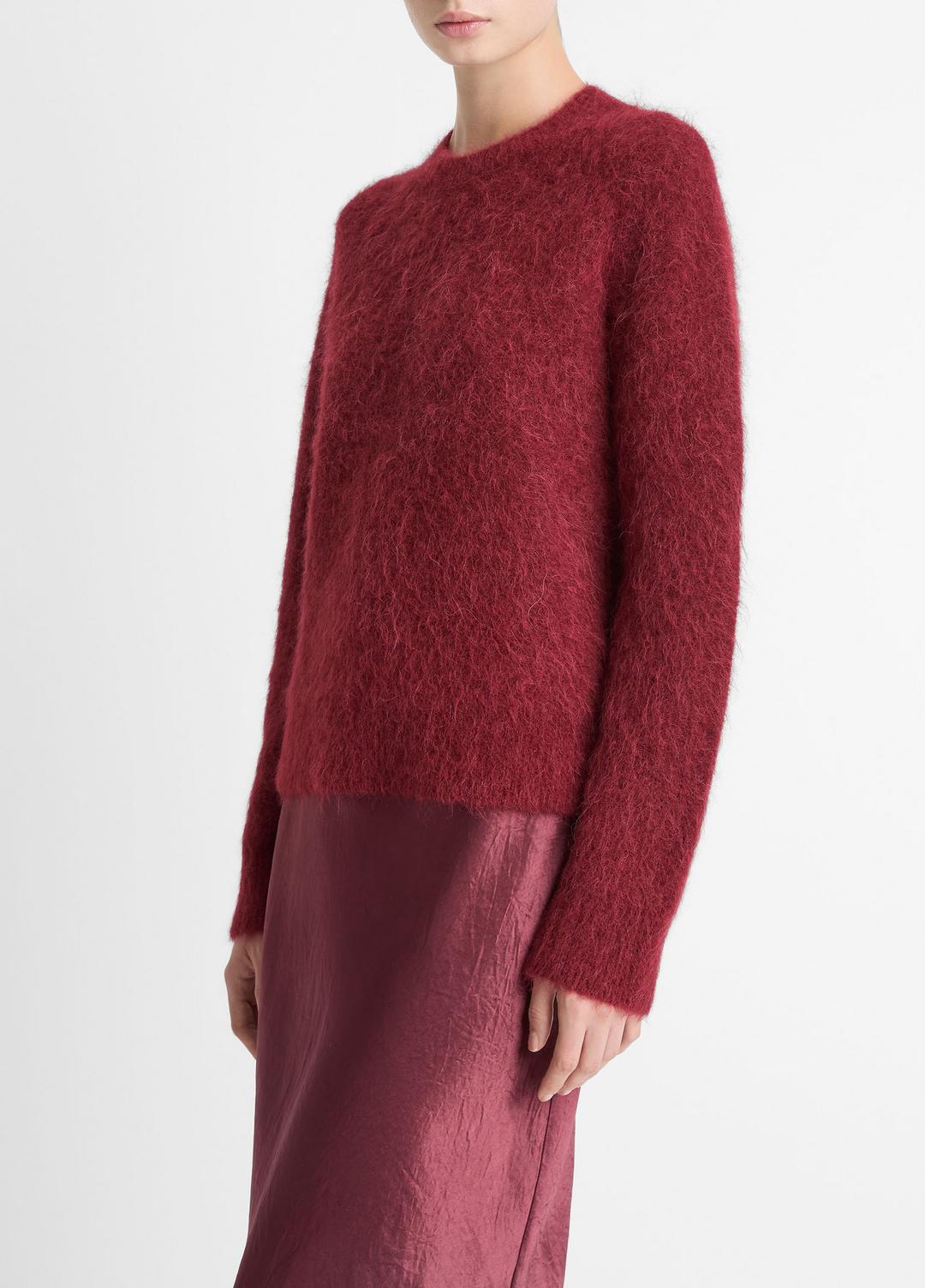 VINCE Brushed Alpaca-Blend Crew Neck Sweater in Crew Neck