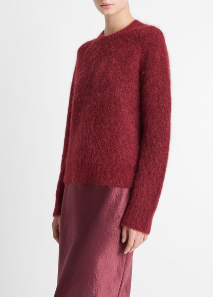 VINCE Brushed Alpaca-Blend Crew Neck Sweater in Crew Neck