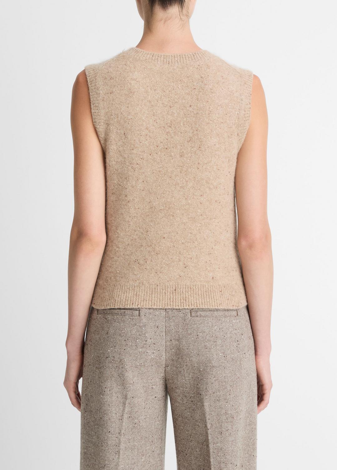 VINCE Donegal Plush Cashmere Sweater Vest in V-Neck