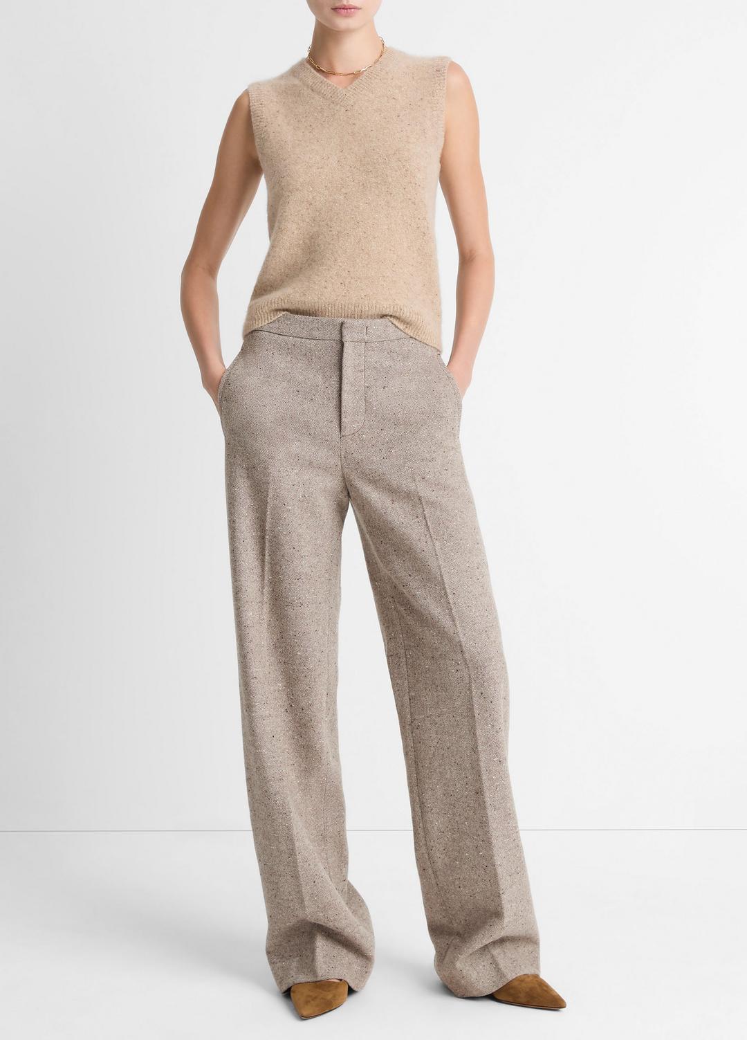 VINCE Donegal Plush Cashmere Sweater Vest in V-Neck
