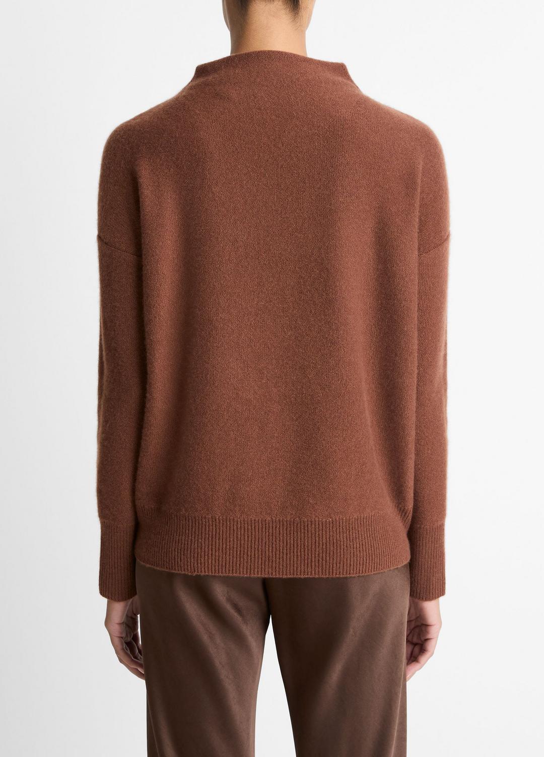 VINCE Plush Cashmere Funnel-Neck Sweater in Turtleneck