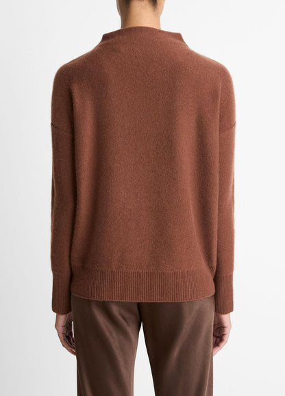 VINCE Plush Cashmere Funnel-Neck Sweater in Turtleneck