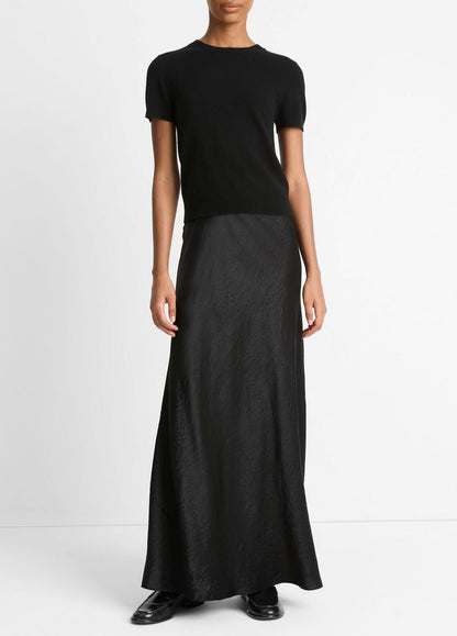 VINCE Wool & Cashmere-Blend Short-Sleeve Sweater in Crew Neck
