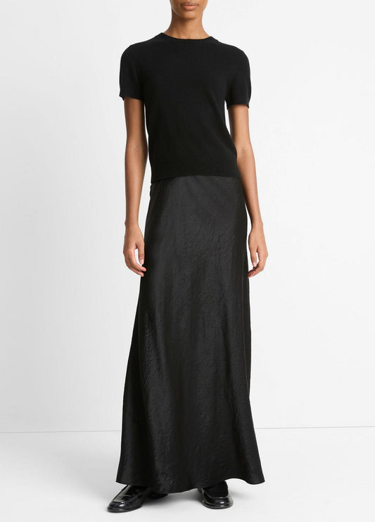 VINCE Wool & Cashmere-Blend Short-Sleeve Sweater in Crew Neck