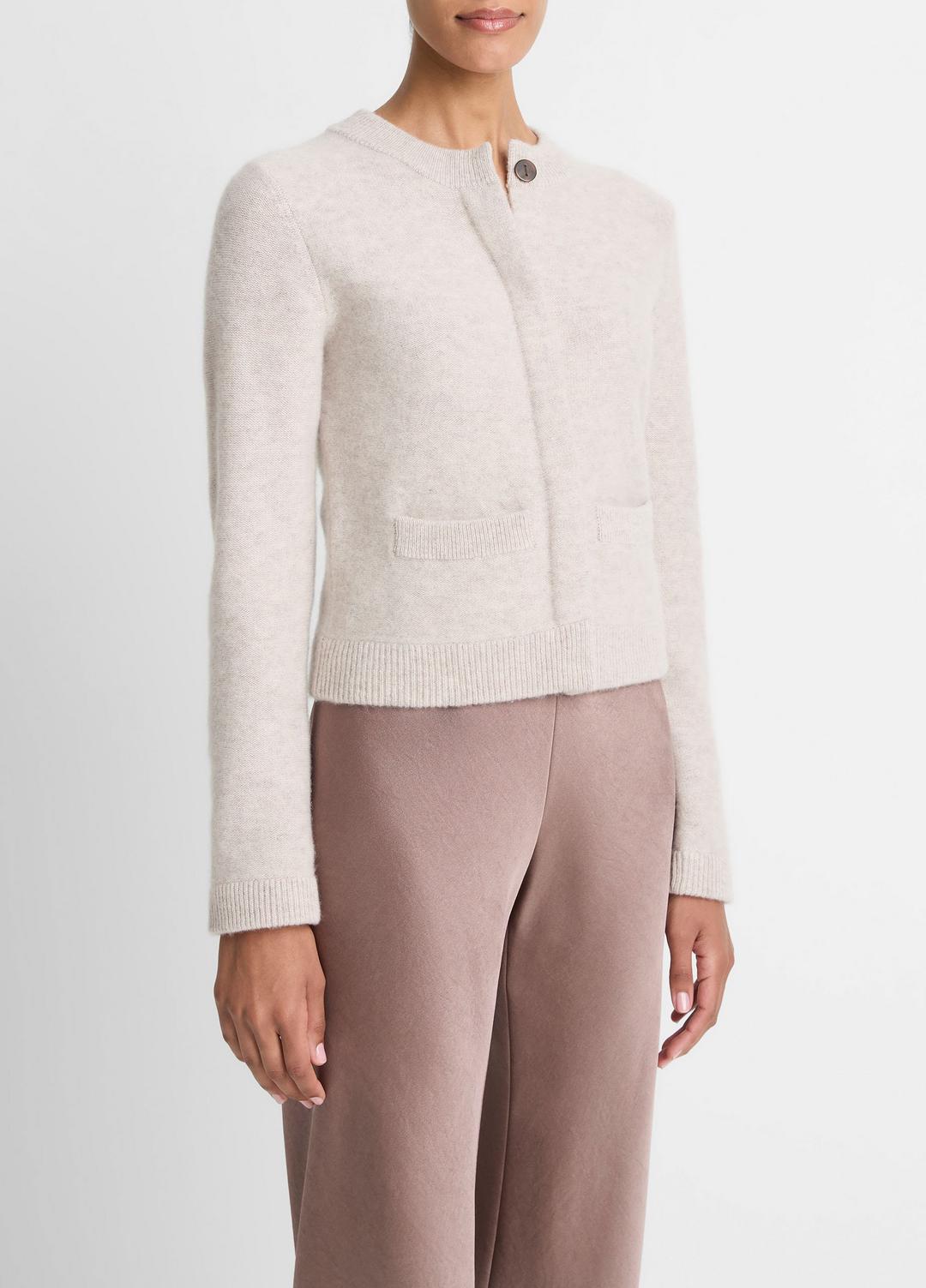 VINCE Plush Cashmere Shrunken Cardigan in Cardigans