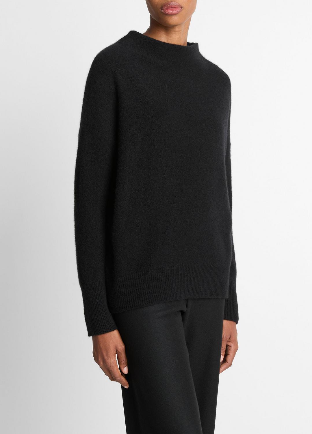 VINCE Plush Cashmere Funnel-Neck Sweater in Turtleneck