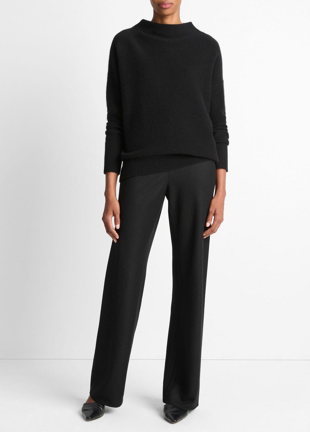 VINCE Plush Cashmere Funnel-Neck Sweater in Turtleneck