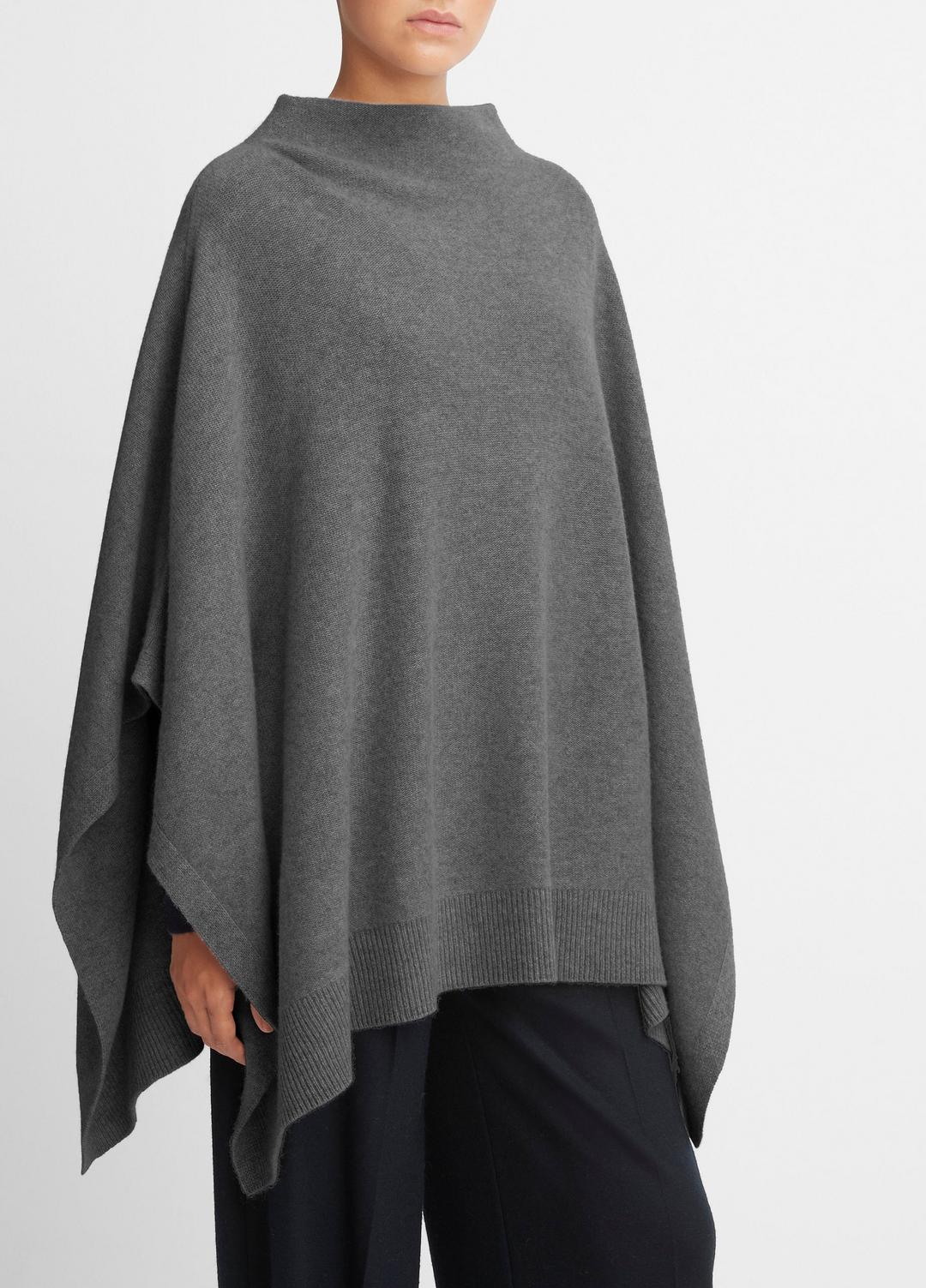 VINCE Merino Wool-Cashmere Funnel-Neck Poncho in Accessories