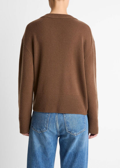VINCE Wool-Cashmere V-Neck Sweater in V-Neck