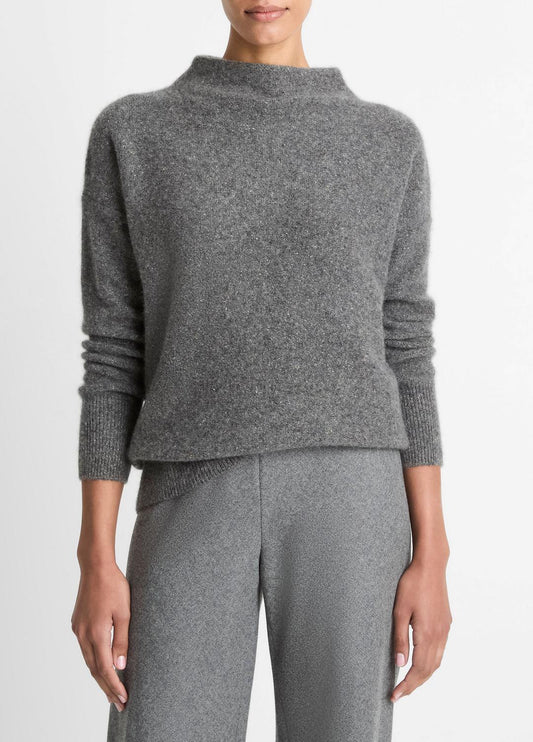VINCE Donegal Cashmere Funnel-Neck Sweater in Turtleneck