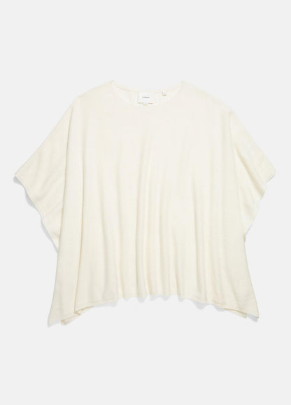 VINCE Reverse-Jersey Cashmere Boat-Neck Poncho in Sweaters
