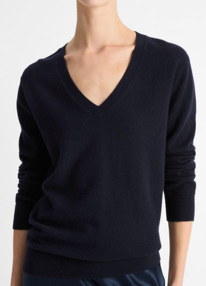 VINCE Cashmere Weekend V-Neck Sweater in V-Neck