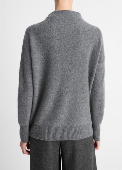 VINCE Plush Cashmere Funnel-Neck Sweater in Turtleneck