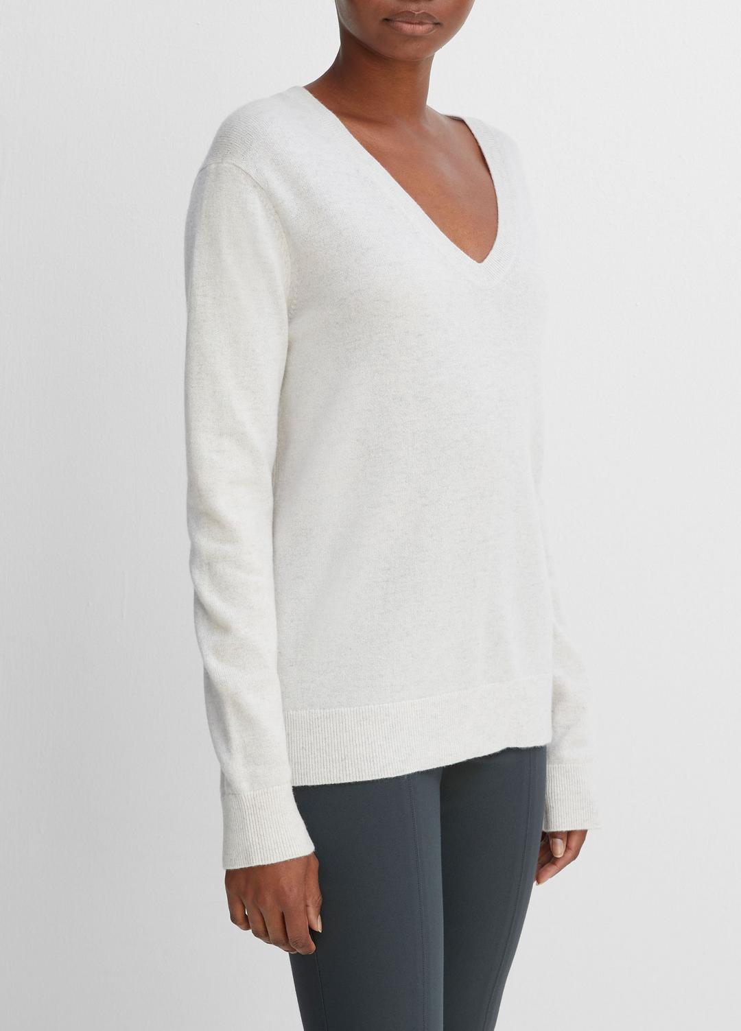 VINCE Cashmere Weekend V-Neck Sweater in V-Neck