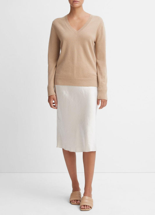 VINCE Cashmere Weekend V-Neck Sweater in V-Neck
