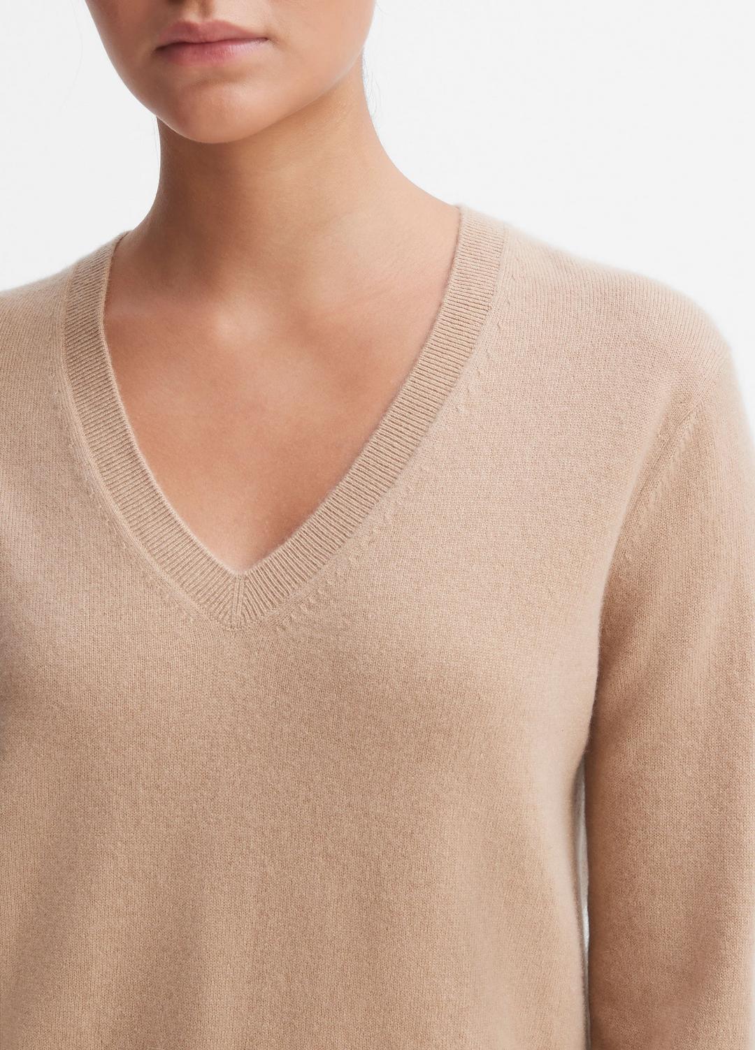 VINCE Cashmere Weekend V-Neck Sweater in V-Neck