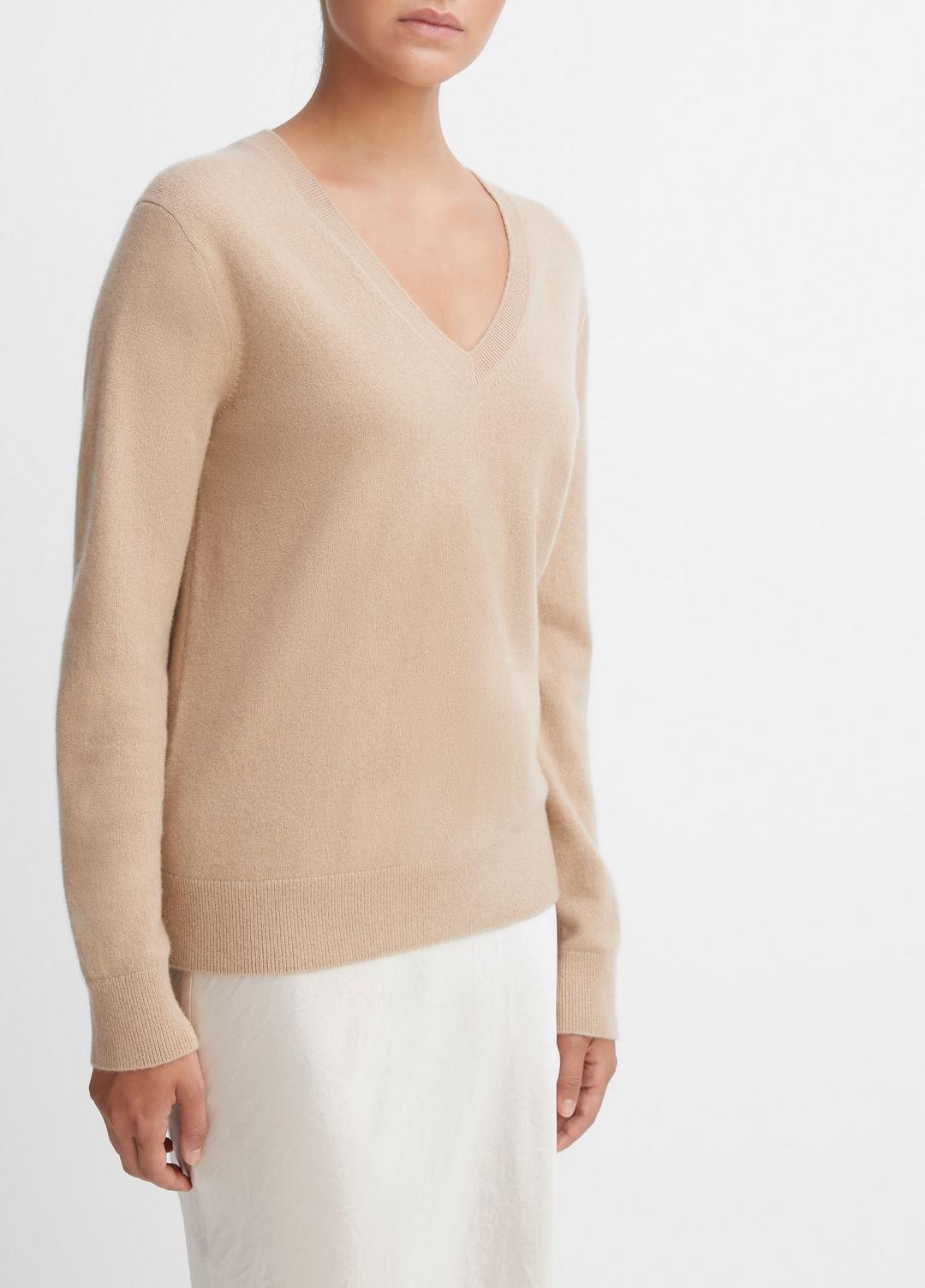 VINCE Cashmere Weekend V-Neck Sweater in V-Neck