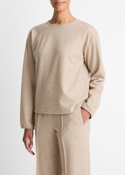 VINCE Italian Wool-Blend Lounge Pullover in Sweatshirts & Hoodies