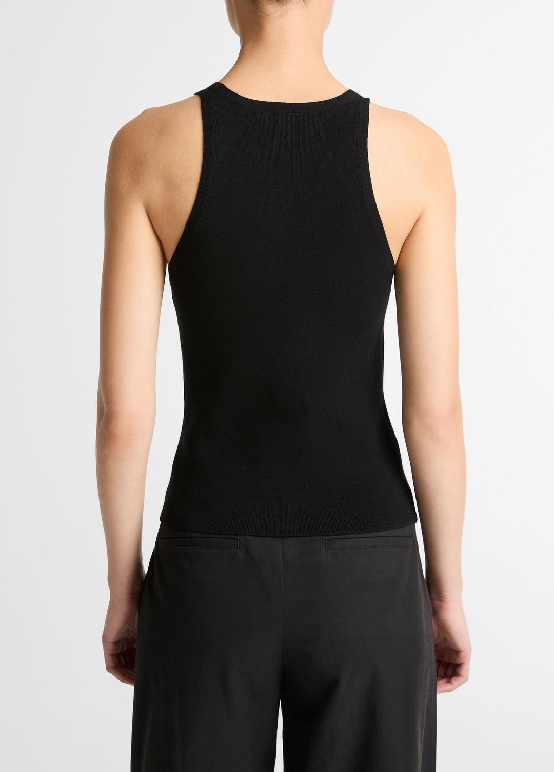 VINCE Milano-Stitch Scoop-Neck Sweater Tank in Tank Tops
