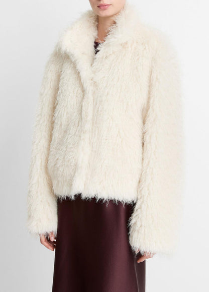 VINCE Shaggy Faux-Fur Jacket in Jackets