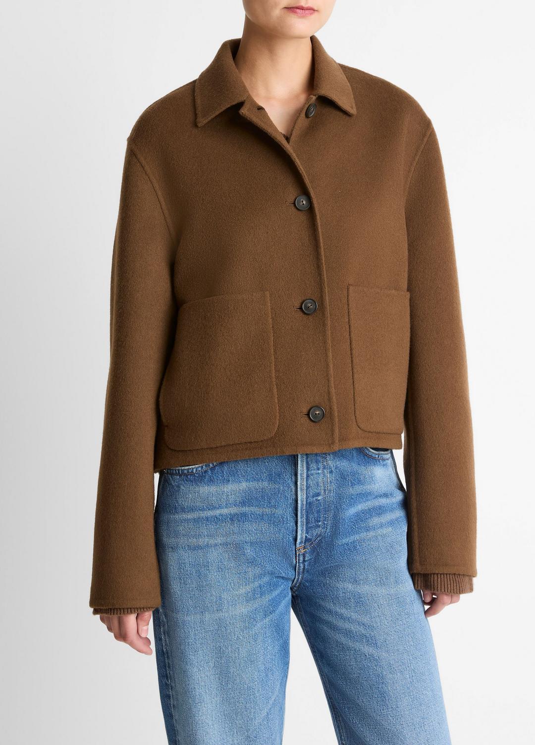 VINCE Wool & Cashmere-Blend Short Jacket in Jackets