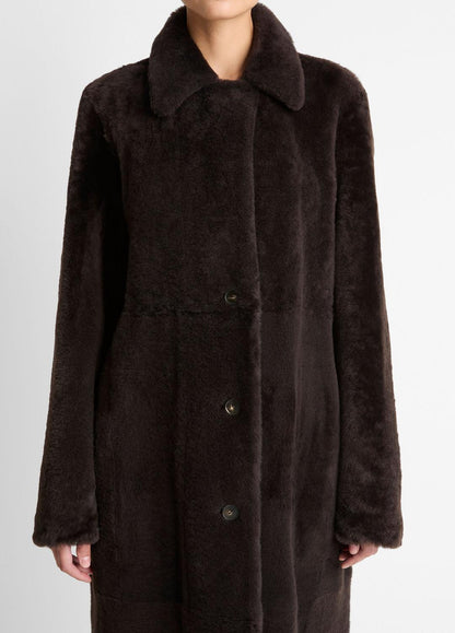 VINCE Shearling Long Coat in Coats