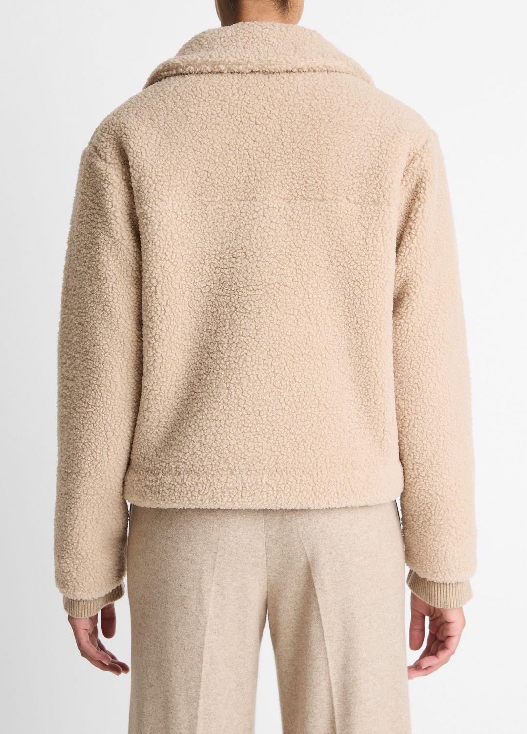 VINCE Collared Sherpa Jacket in Jackets