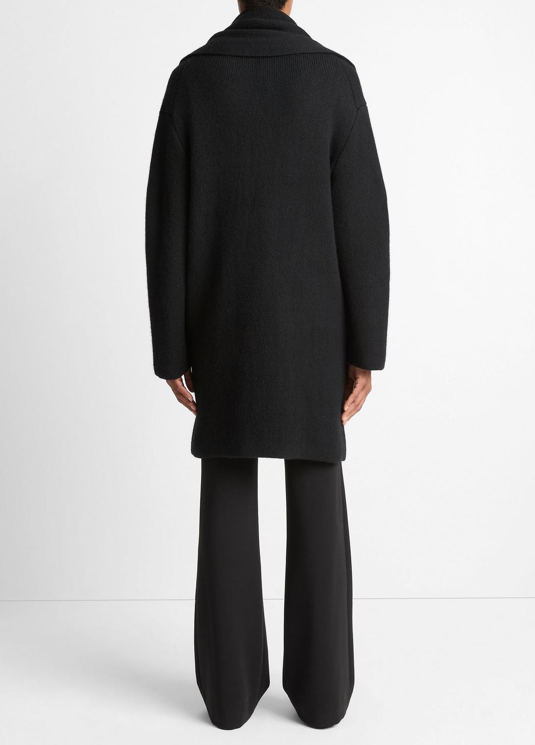 VINCE Draped-Scarf Wool-Blend Car Coat in Coats