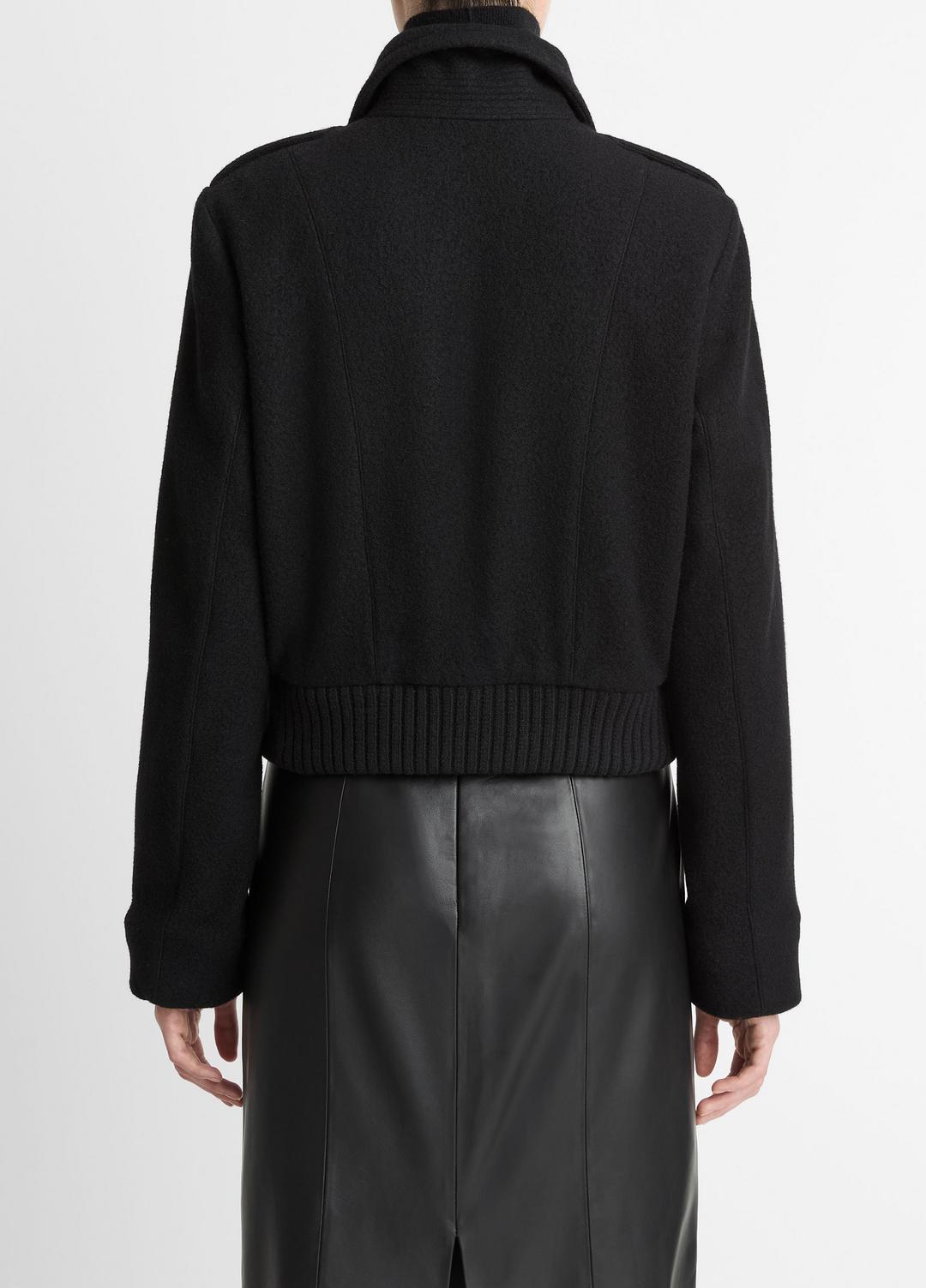 VINCE Italian Wool-Blend Cropped Jacket in Jackets