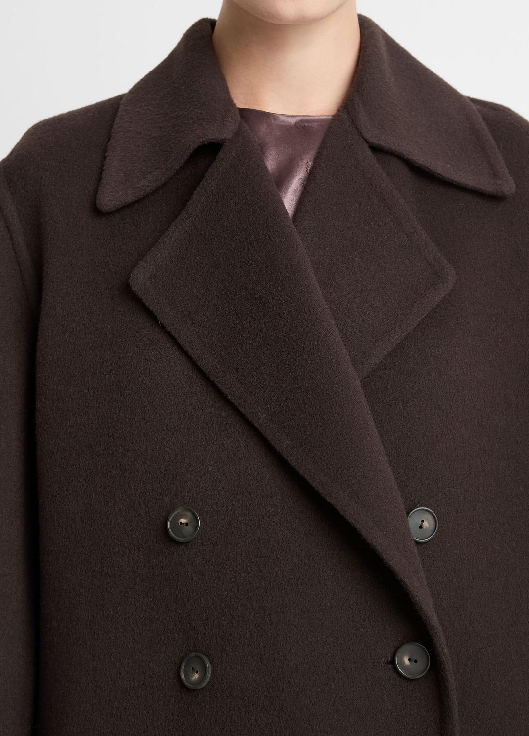 VINCE Wool-Blend Double-Breasted Long Coat in Coats