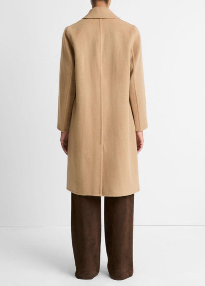 VINCE Classic Wool-Blend Straight Coat in Coats