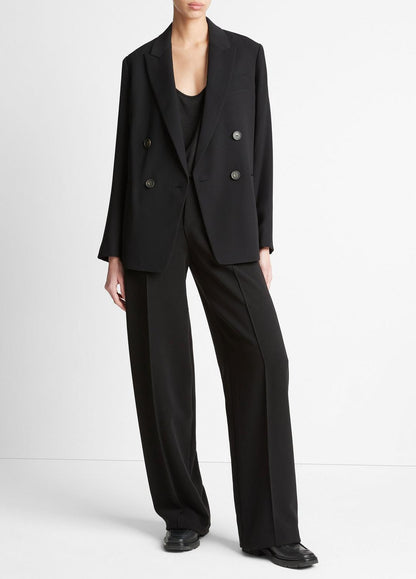 VINCE Crepe Double-Breasted Blazer in Blazers