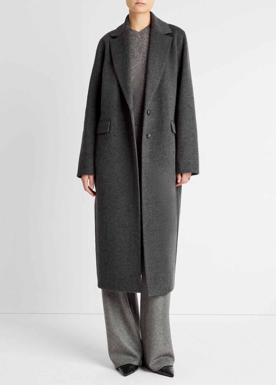 VINCE Wool-Blend Single-Breasted Coat in Coats