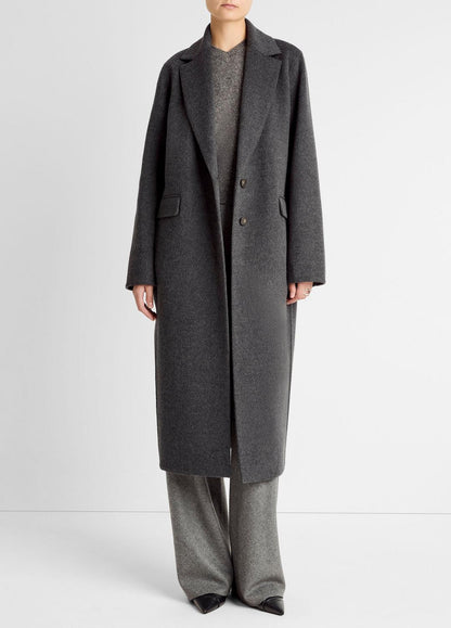 VINCE Wool-Blend Single-Breasted Coat in Coats