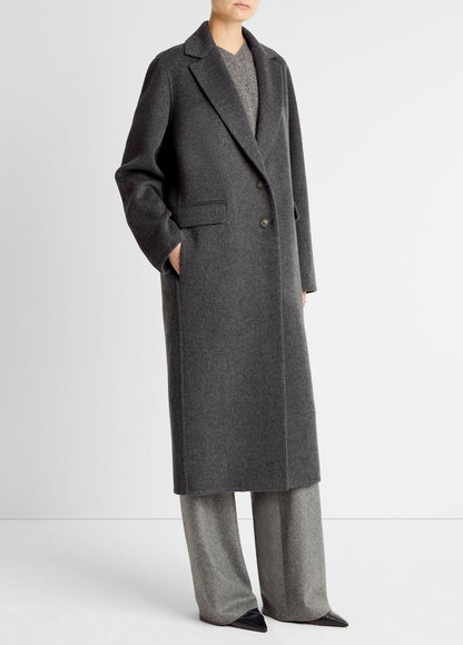 VINCE Wool-Blend Single-Breasted Coat in Coats