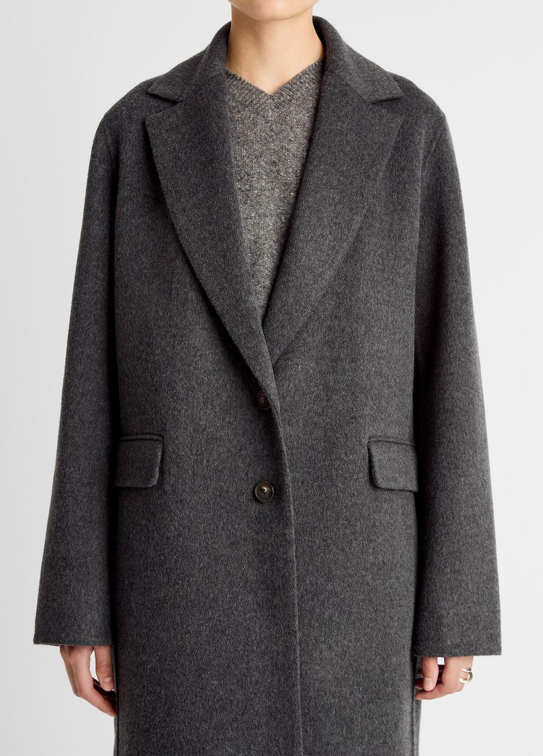 VINCE Wool-Blend Single-Breasted Coat in Coats