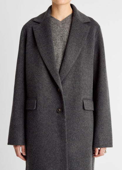 VINCE Wool-Blend Single-Breasted Coat in Coats