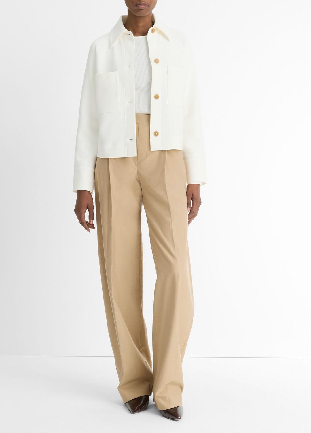 VINCE Cotton-Blend Shirt Jacket in Jackets