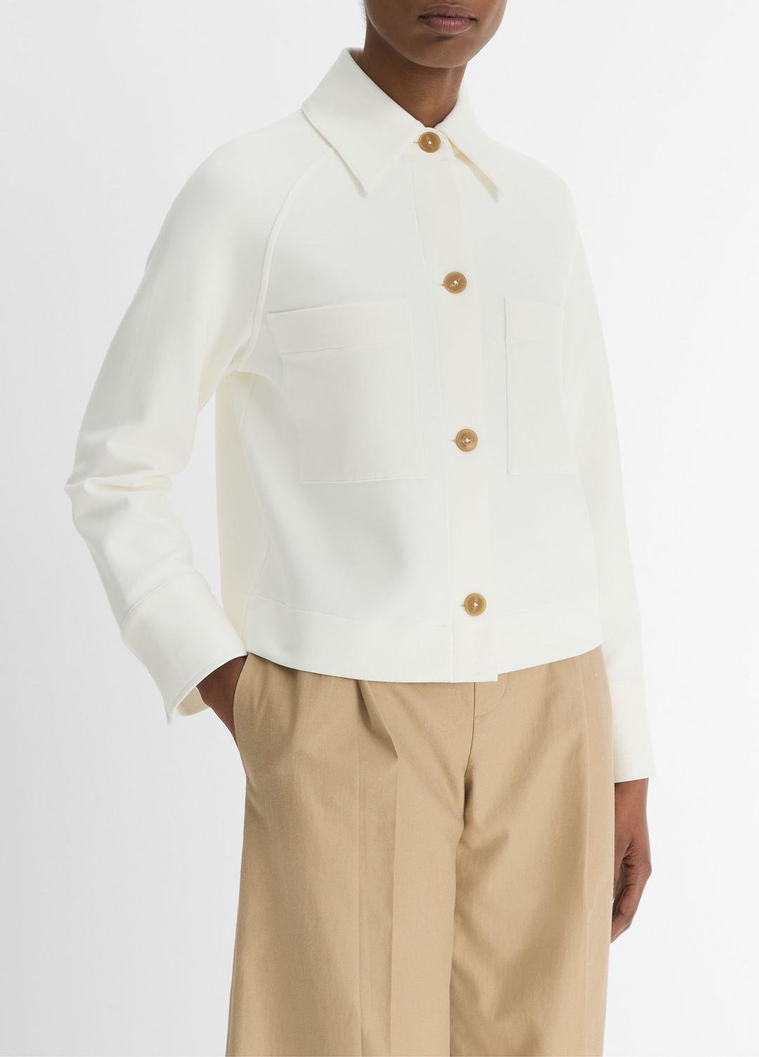 VINCE Cotton-Blend Shirt Jacket in Jackets