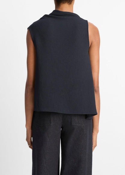 VINCE Asymmetrical Draped A-Line Top in Tank Tops