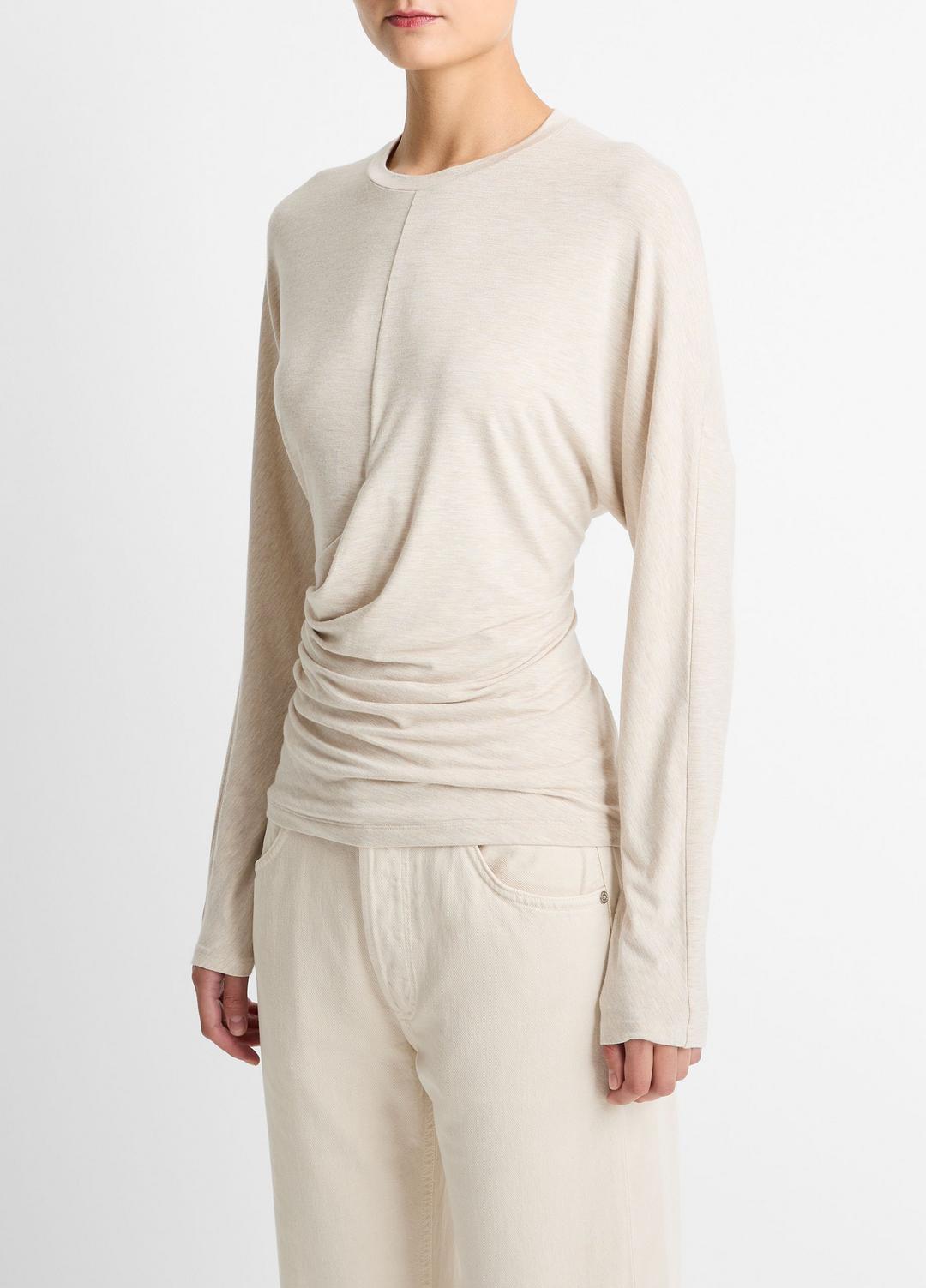 VINCE Fixed-Drape Long-Sleeve T-Shirt in Long Sleeve