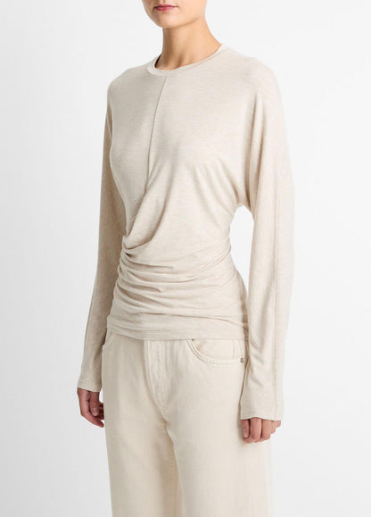 VINCE Fixed-Drape Long-Sleeve T-Shirt in Long Sleeve